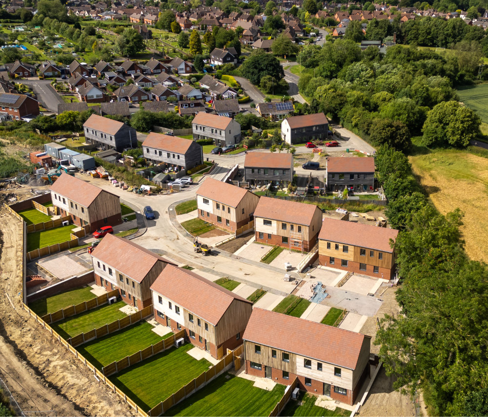 Affordable housing nearing completion in Much Wenlock, Shropshire