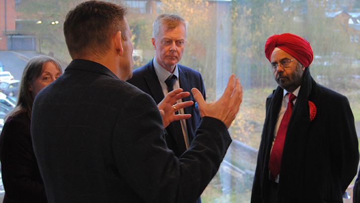 Darren Luter, Development Manager, talks Richard Woolley, Chief Executive, and Kuldip Sahota, Propsective Parliamentary Candidate for Labour, about the challenges of redeveloping Marstons Mill