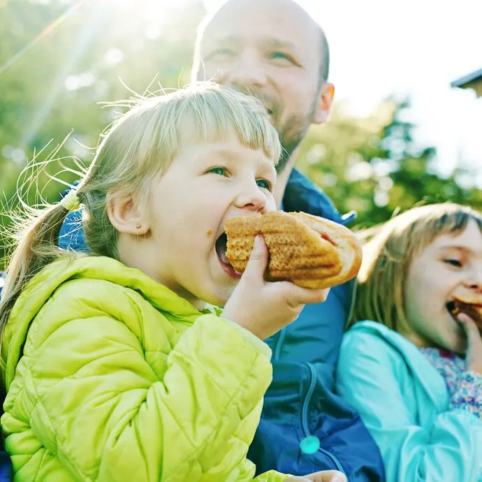 Dad with children
