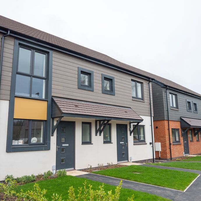 Completed homes at flagship scheme the Full Pitcher in Ledbury, Hereford