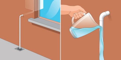 Illustration showing how to defrost a condensate pipe