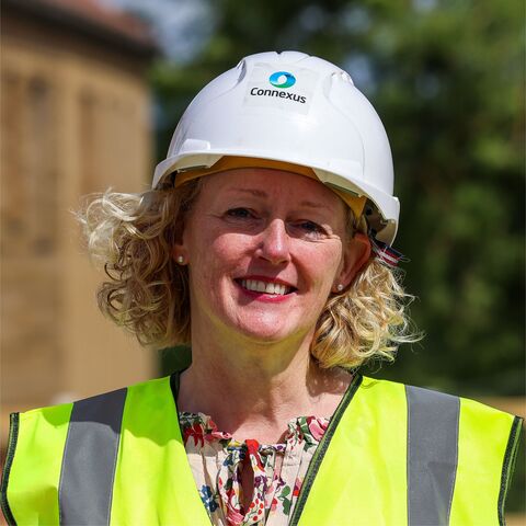 Kate Smith in a hard hat