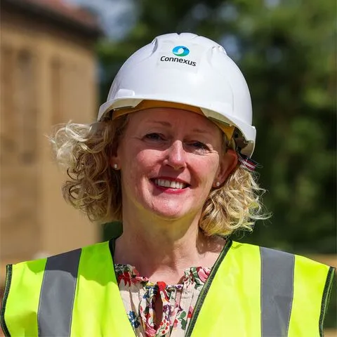 Kate Smith in a hard hat
