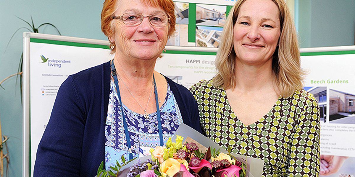 Julie Fowler, Independent Living Co-Ordinator with Manager Louise Reynolds