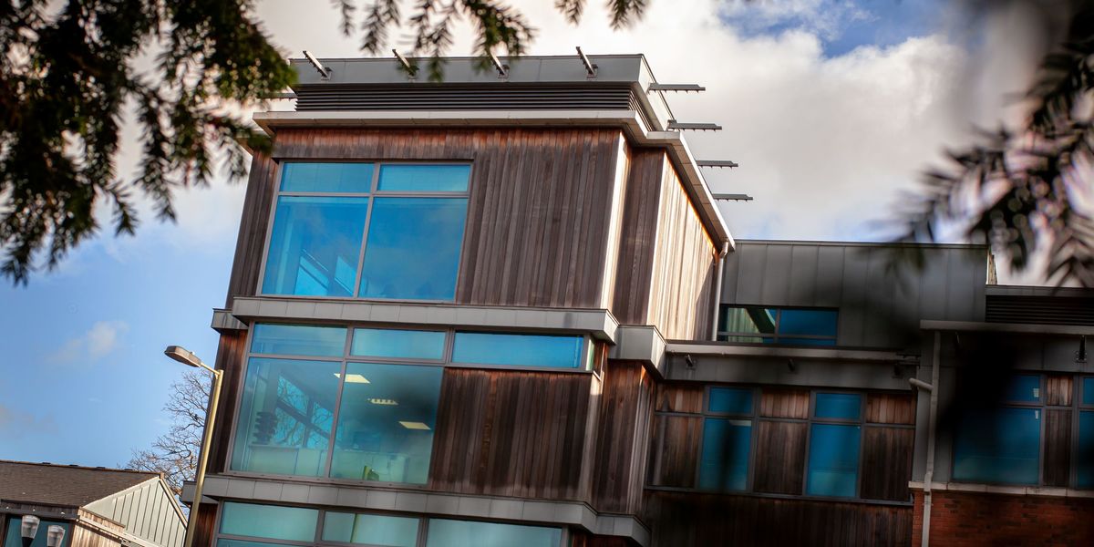 The Connexus head office shown through some trees