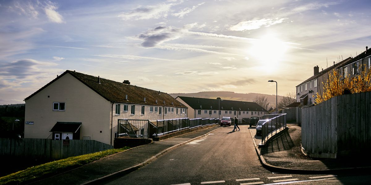 Street of houses in Ludlow, Shropshire