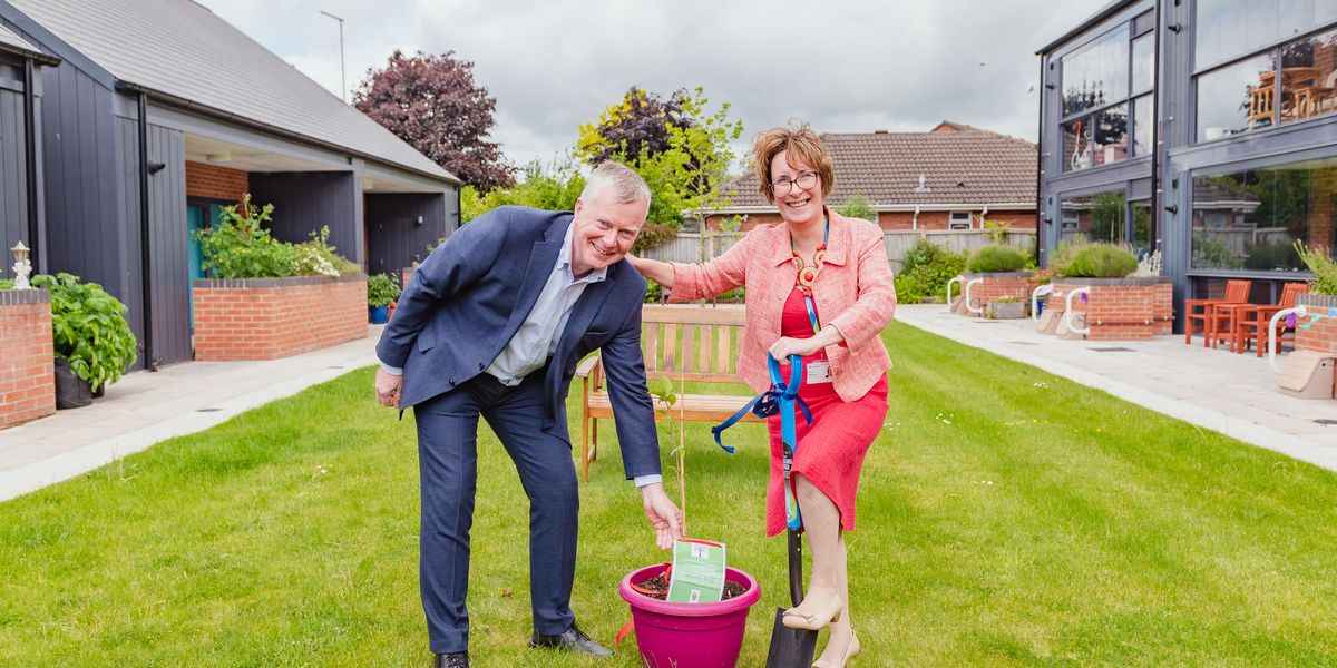 Residents enjoy The Platinum Jubilee celebrations at Westlands Independent Living Centre, Wem, Shropshire