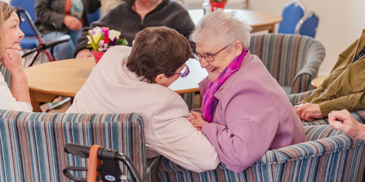 Residents enjoy The Platinum Jubilee celebrations at Westlands Independent Living Centre, Wem, Shropshire