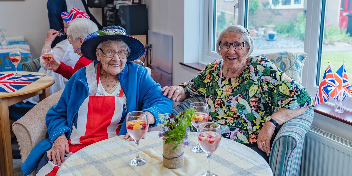 Residents enjoy The Platinum Jubilee celebrations at Whitefriars, Ludlow