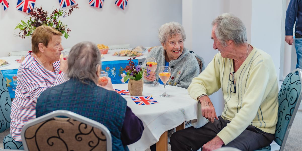 Residents enjoy The Platinum Jubilee celebrations at Whitefriars, Ludlow
