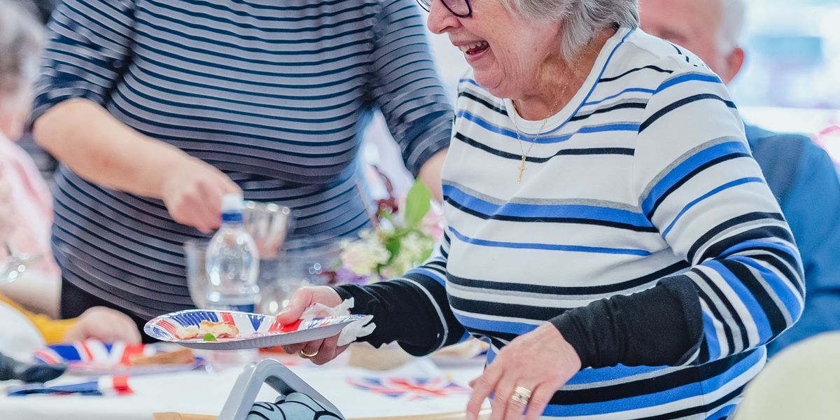 Residents enjoy The Platinum Jubilee celebrations at Whitefriars, Ludlow