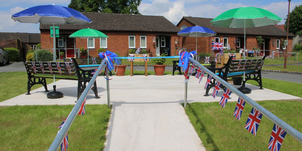 Gardens at an Independent Living Scheme ready for the Platinum Jubilee  