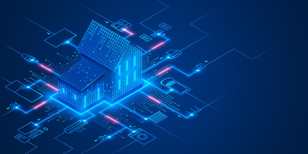 Illustration representing the link between data and housing.