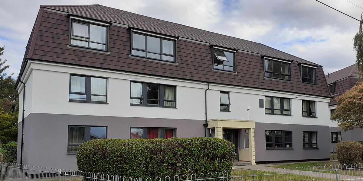 "Cornish style" flats at Hunderton Road, Herefordshire after retrofit works