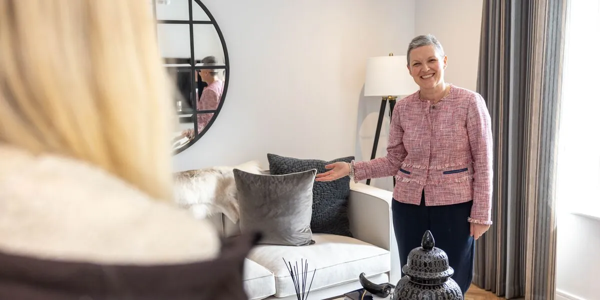 Being shown around a home