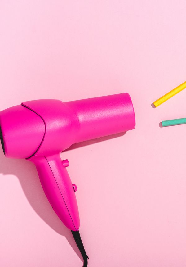 Pink hairdryer