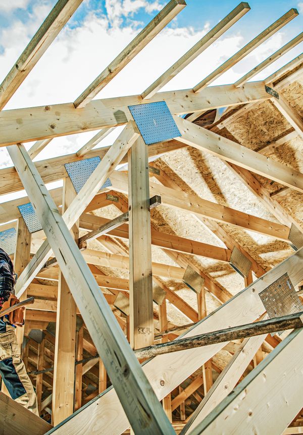 man on roof - construction