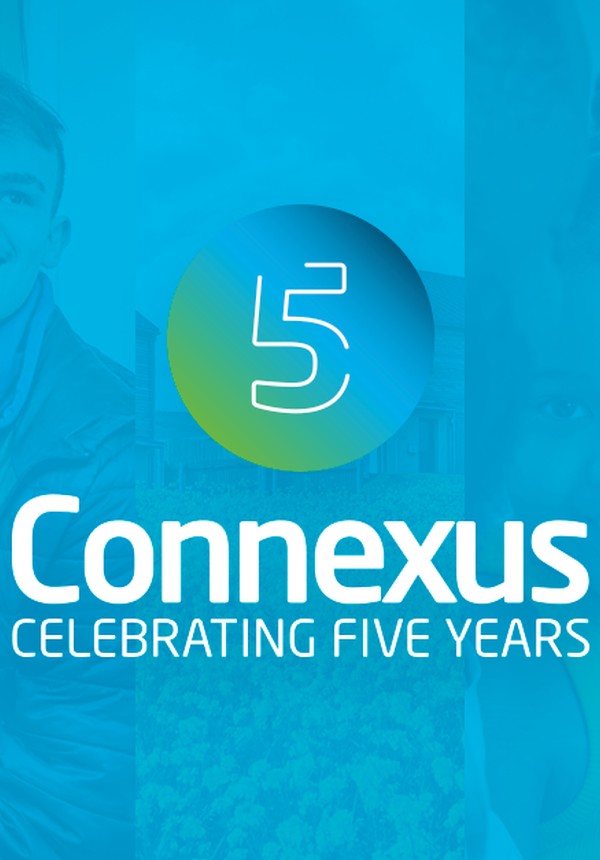 Connexus at five logo and background