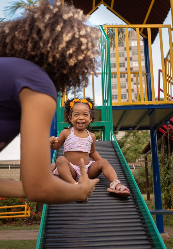 mother and slide