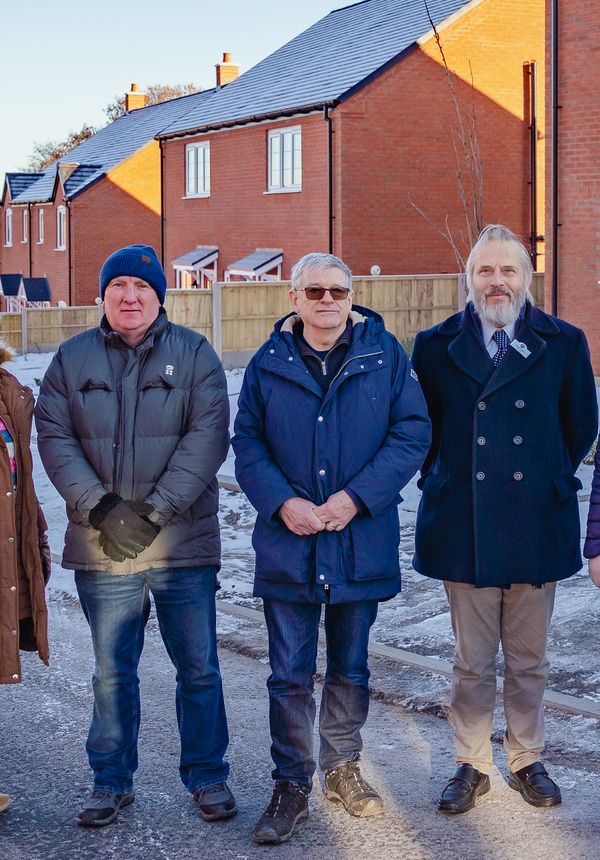 Connexus representatives and Broseley Town Councillors visit the new development at Dark Lane