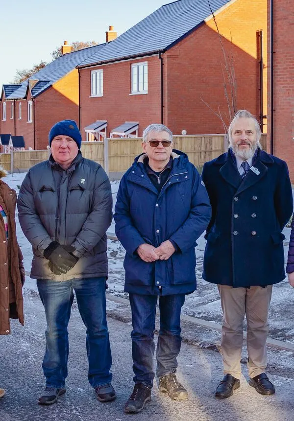Connexus representatives and Broseley Town Councillors visit the new development at Dark Lane