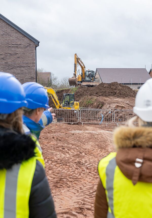 Connexus colleagues on a building site
