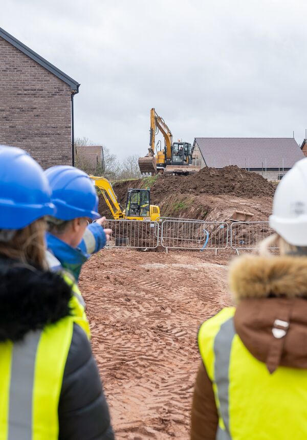 Connexus colleagues on a building site 