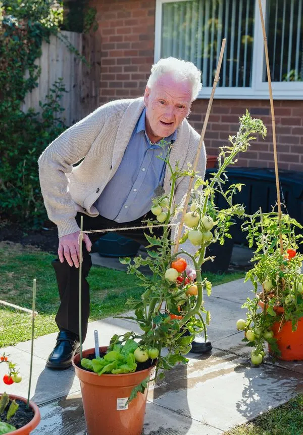 Chris in his garden