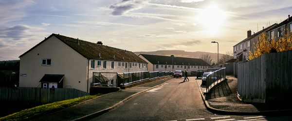 Street of houses in Ludlow, Shropshire