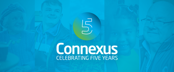 Connexus at five logo and background