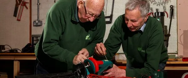 Volunteers in the workshop