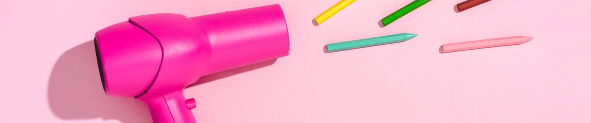Pink hairdryer