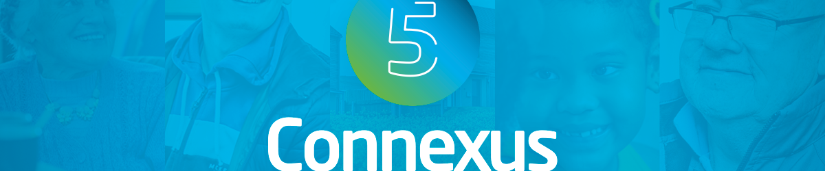 Connexus at five logo and background