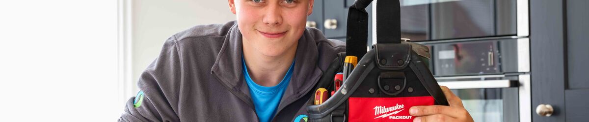 Will Turner with his Electrical, Plumbing and Heating Student of the Year 2024 trophy