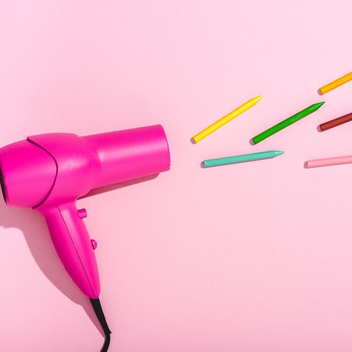Pink hairdryer