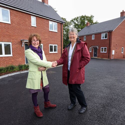 Sara Woodall and Councillor Heather Kidd