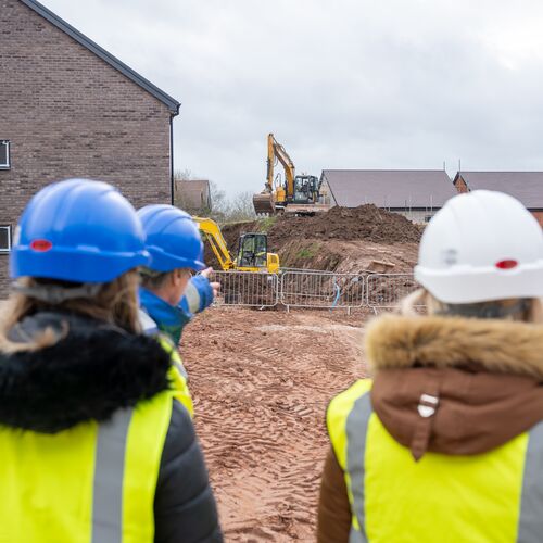 Connexus colleagues on a building site 